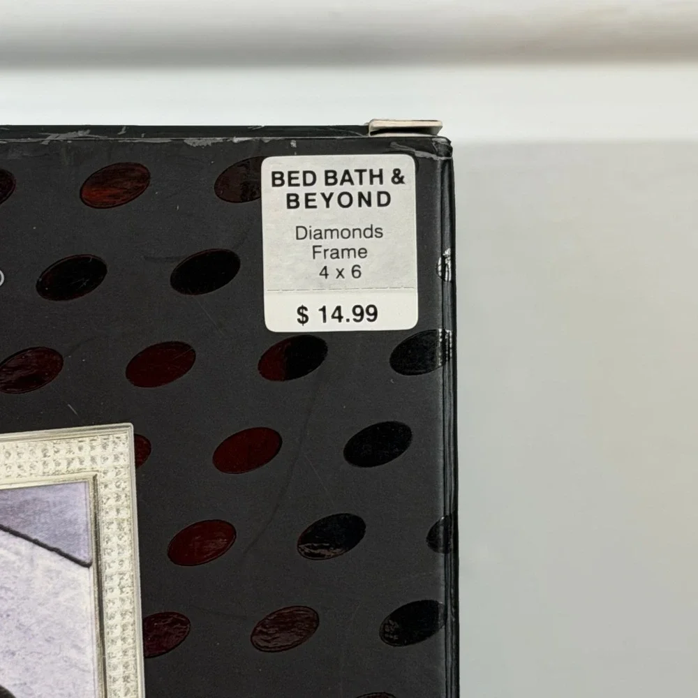 Milano‎ Series Diamonds 4x6 Photo Frame Polished Silver NIB Bed Bath Beyond